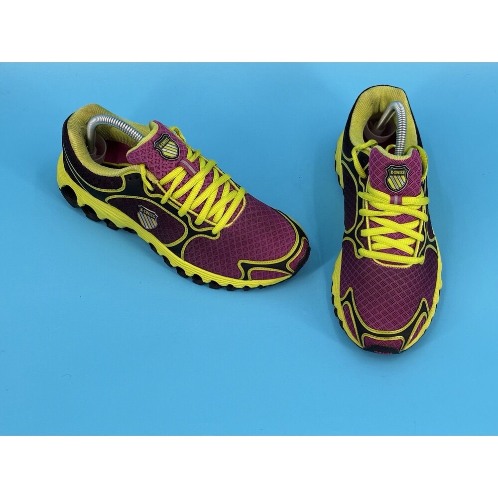 K-Swiss Tubes 100 Women’s 8.5 Purple Neon Yellow Running Shoes Sneakers